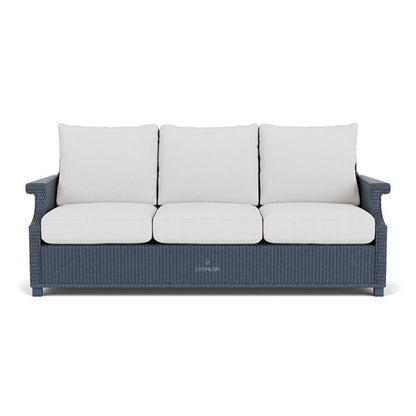 Hamptons All-Weather 3 Seater Sofa Wicker Outdoor Furniture Outdoor Sofas & Loveseats LOOMLAN By Lloyd Flanders