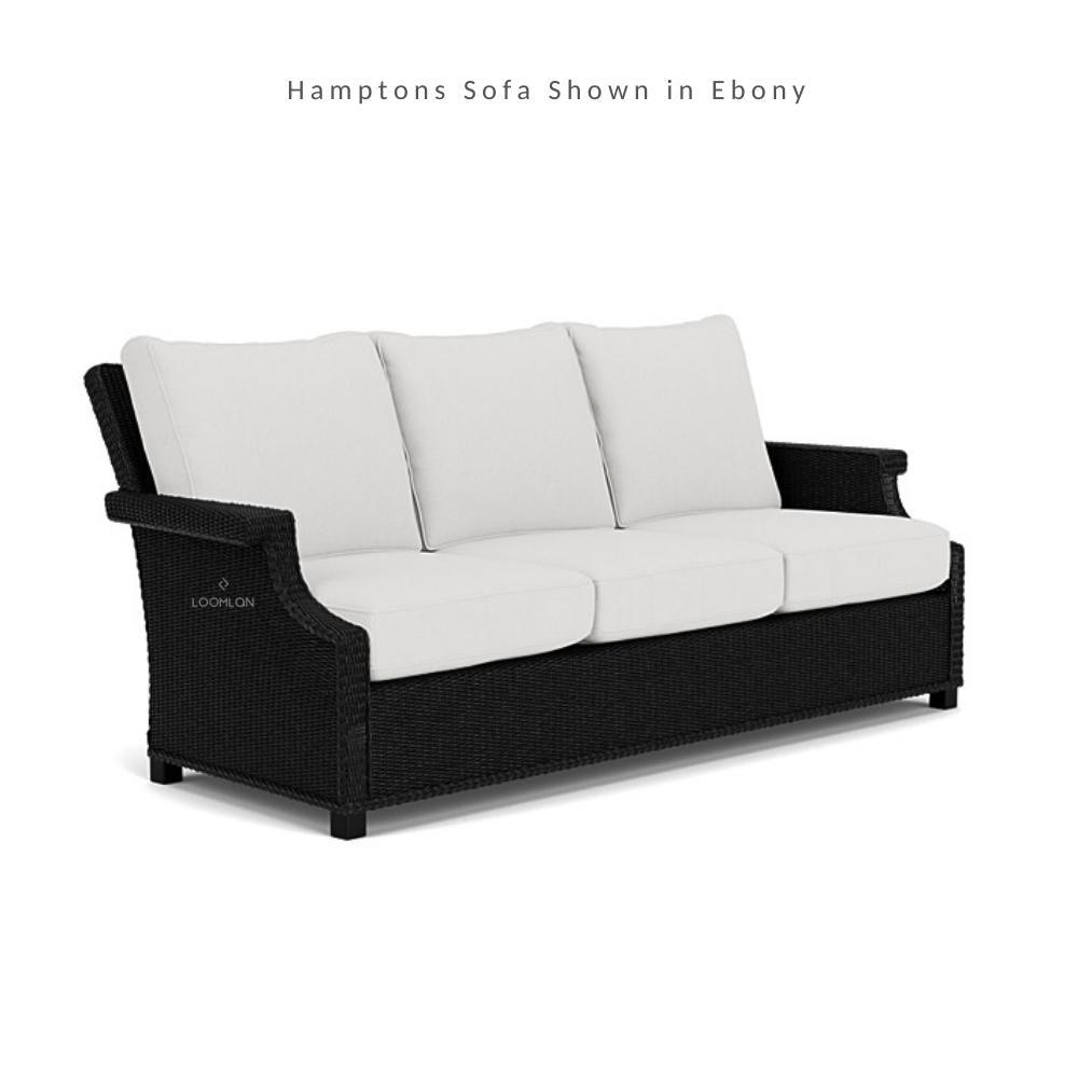 Hamptons All-Weather 3 Seater Sofa Wicker Outdoor Furniture Outdoor Sofas & Loveseats LOOMLAN By Lloyd Flanders