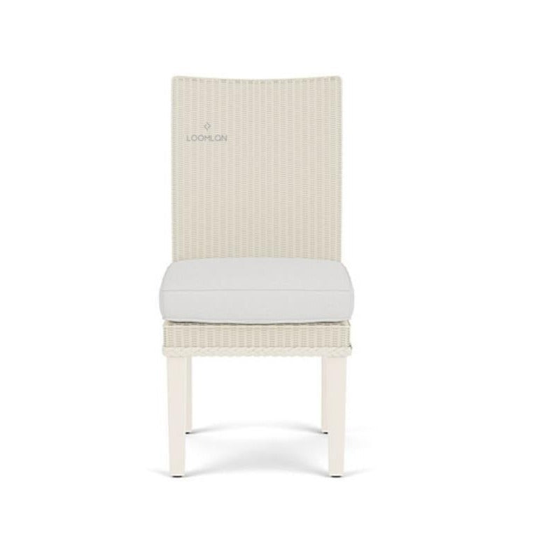 Hamptons Outdoor Furniture Wicker Armless Dining Chair Outdoor Dining Chairs LOOMLAN By Lloyd Flanders