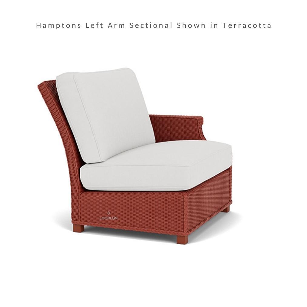 Hamptons Outdoor Wicker Corner Sectional With Accent Tables Outdoor Lounge Sets LOOMLAN By Lloyd Flanders