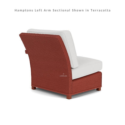 Hamptons Outdoor Wicker Corner Sectional With Accent Tables Outdoor Lounge Sets LOOMLAN By Lloyd Flanders