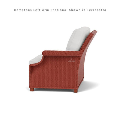 Hamptons Outdoor Wicker Corner Sectional With Accent Tables Outdoor Lounge Sets LOOMLAN By Lloyd Flanders