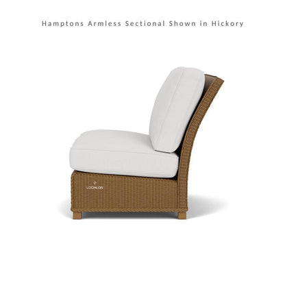 Hamptons Outdoor Wicker Corner Sectional With Accent Tables Outdoor Lounge Sets LOOMLAN By Lloyd Flanders