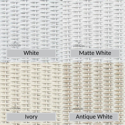 Hamptons Outdoor Wicker Corner Sectional With Accent Tables Outdoor Lounge Sets LOOMLAN By Lloyd Flanders