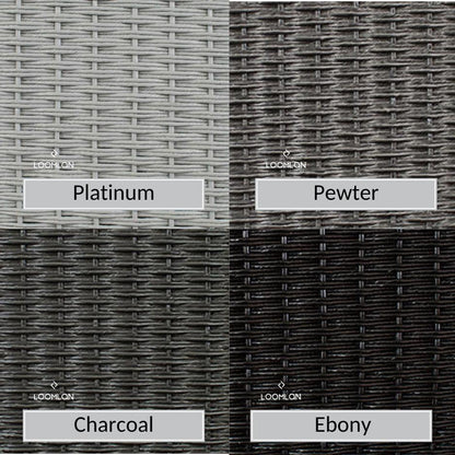 Hamptons Outdoor Wicker Corner Sectional With Accent Tables Outdoor Lounge Sets LOOMLAN By Lloyd Flanders