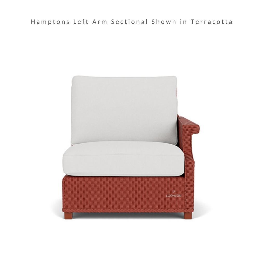 Hamptons Outdoor Wicker Corner Sectional With Accent Tables Outdoor Lounge Sets LOOMLAN By Lloyd Flanders