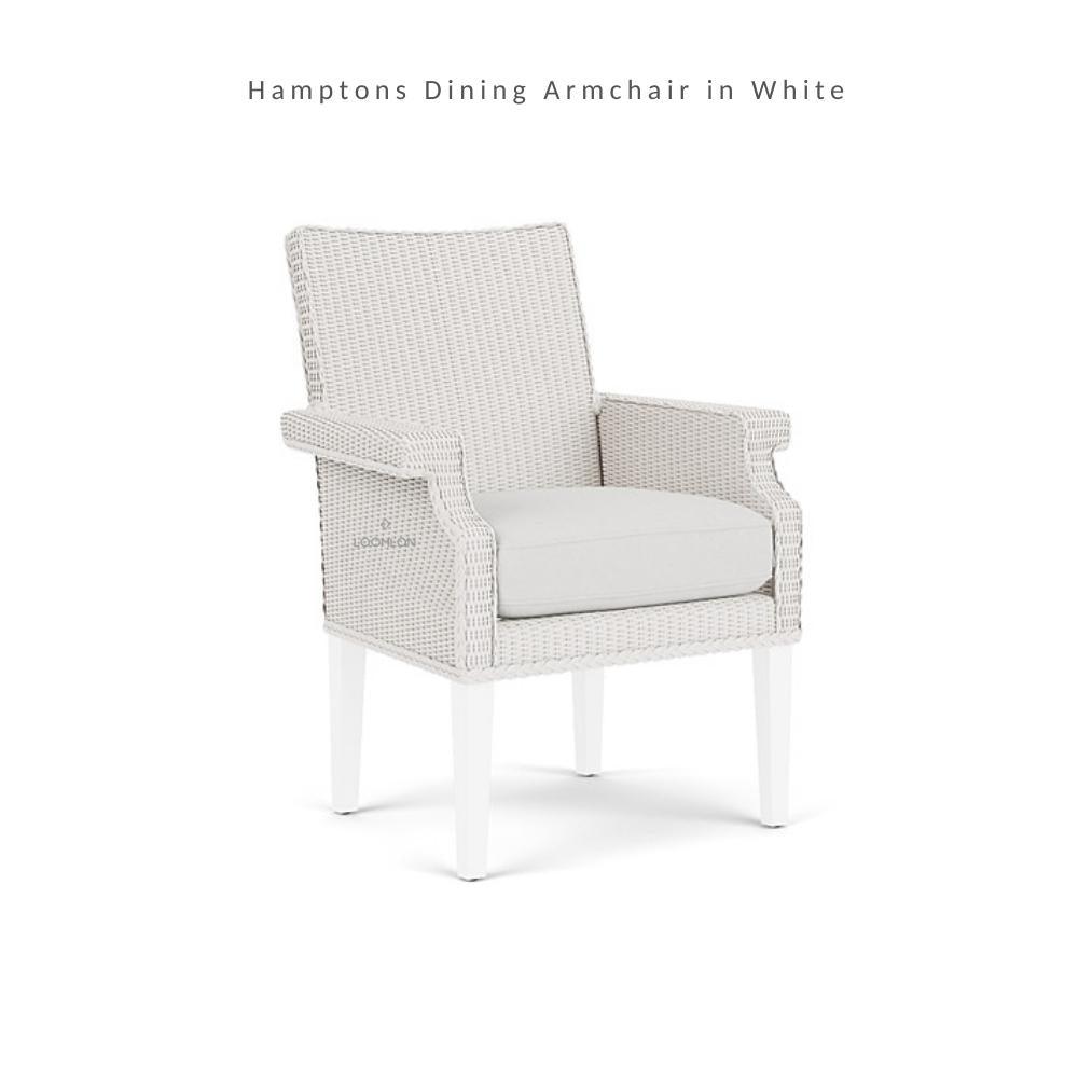 Hamptons Outdoor Wicker Dining Table Set for 6 Outdoor Dining Sets LOOMLAN By Lloyd Flanders