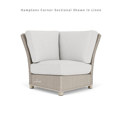 Hamptons Outdoor Wicker Sectional With Coffee Table Set Outdoor Lounge Sets LOOMLAN By Lloyd Flanders