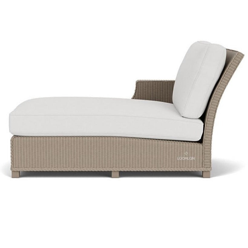 Hamptons Right Arm Chaise Unit All-Weather Outdoor Furniture Outdoor Modulars LOOMLAN By Lloyd Flanders