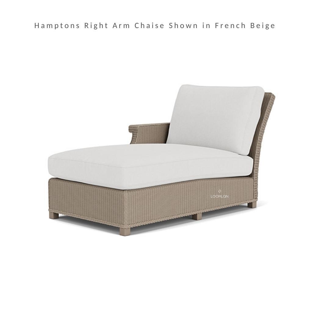 Hamptons Right Arm Chaise Unit All-Weather Outdoor Furniture Outdoor Modulars LOOMLAN By Lloyd Flanders