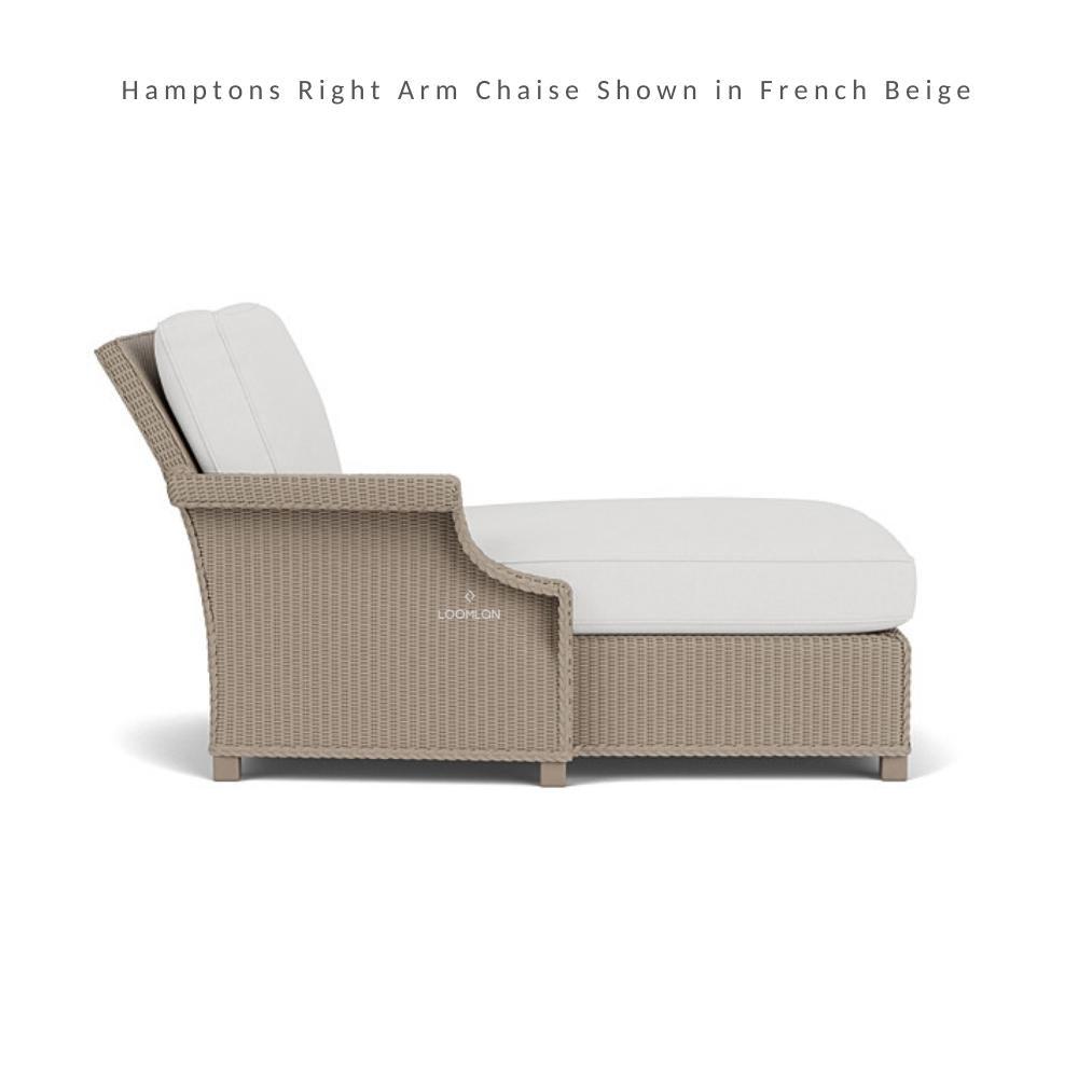 Hamptons Right Arm Chaise Unit All-Weather Outdoor Furniture Outdoor Modulars LOOMLAN By Lloyd Flanders