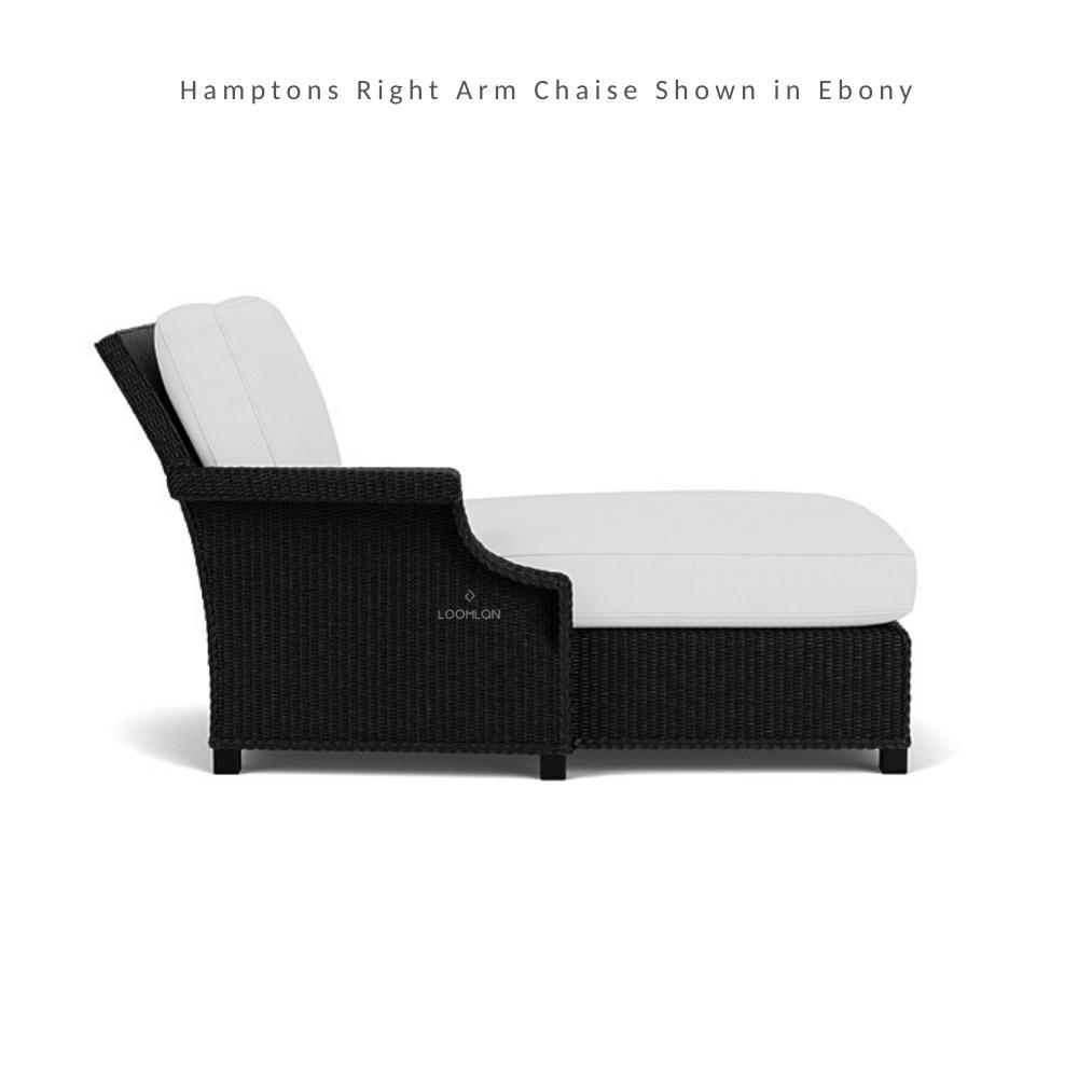 Hamptons Right Arm Chaise Unit All-Weather Outdoor Furniture Outdoor Modulars LOOMLAN By Lloyd Flanders