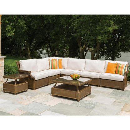 Hamptons Right Arm Sectional Unit All-Weather Outdoor Furniture Outdoor Modulars LOOMLAN By Lloyd Flanders