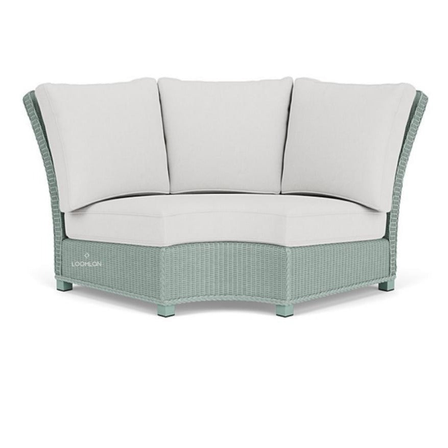 Hamptons Wedge Corner Sectional Wicker Outdoor Furniture Outdoor Modulars LOOMLAN By Lloyd Flanders