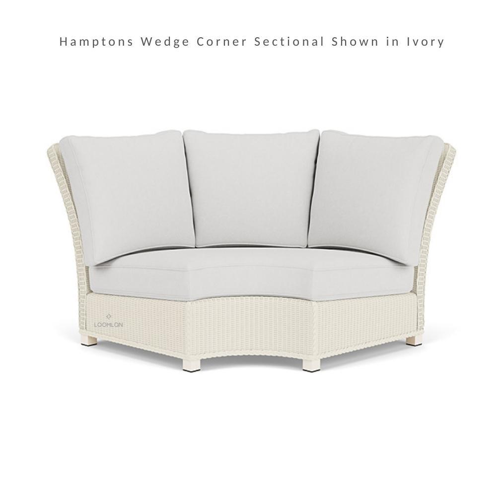 Hamptons Wedge Corner Sectional Wicker Outdoor Furniture Outdoor Modulars LOOMLAN By Lloyd Flanders