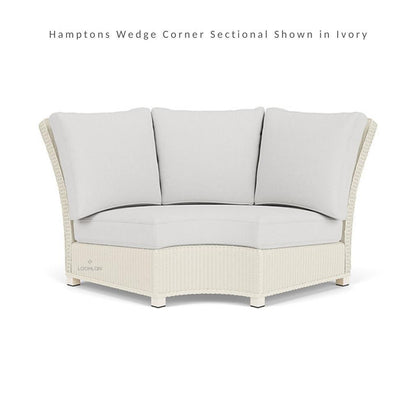 Hamptons Wedge Corner Sectional Wicker Outdoor Furniture Outdoor Modulars LOOMLAN By Lloyd Flanders