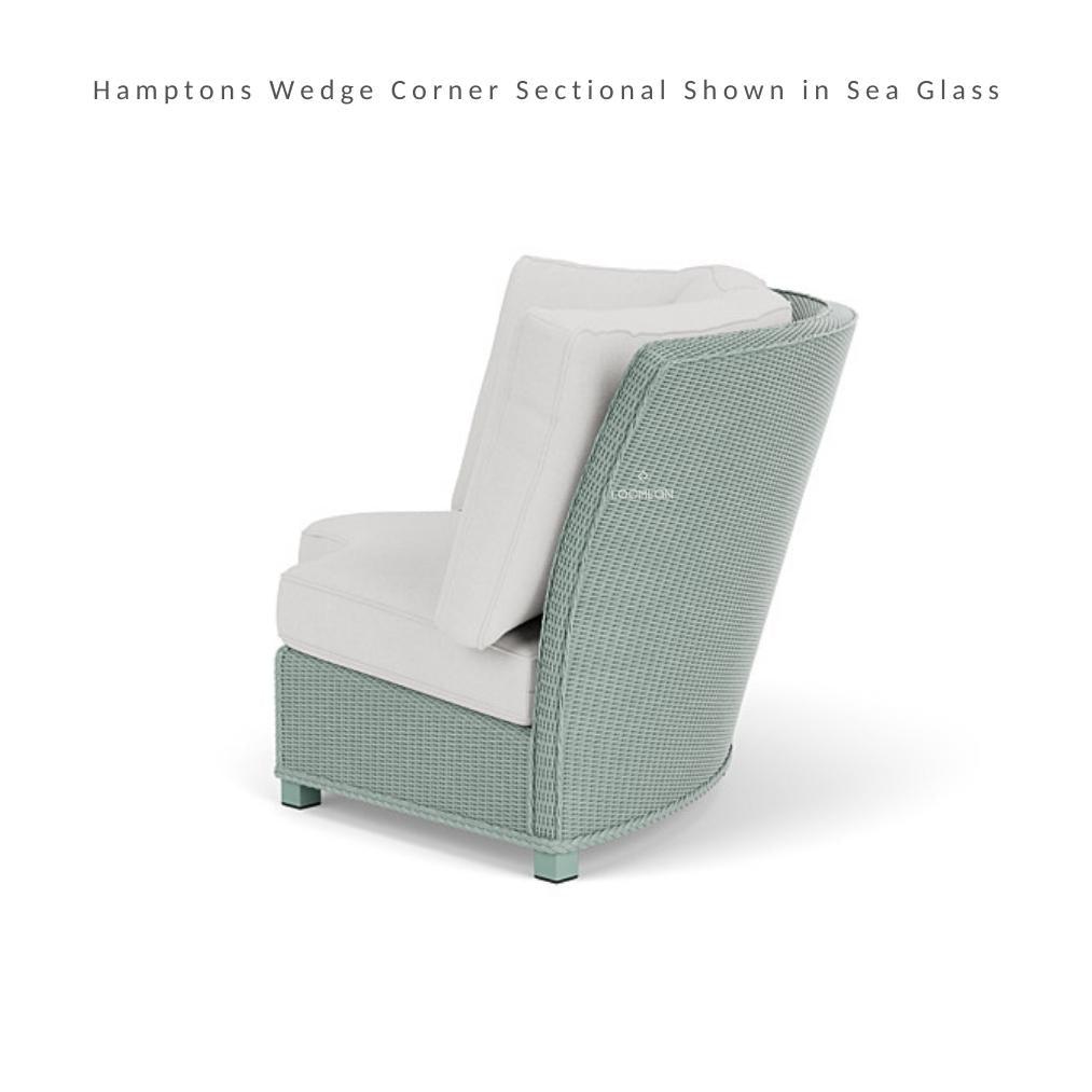 Hamptons Wedge Corner Sectional Wicker Outdoor Furniture Outdoor Modulars LOOMLAN By Lloyd Flanders