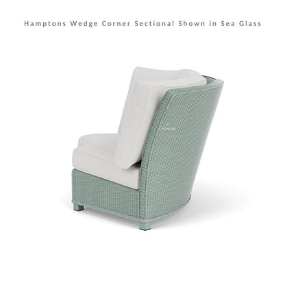 Hamptons Wedge Corner Sectional Wicker Outdoor Furniture Outdoor Modulars LOOMLAN By Lloyd Flanders