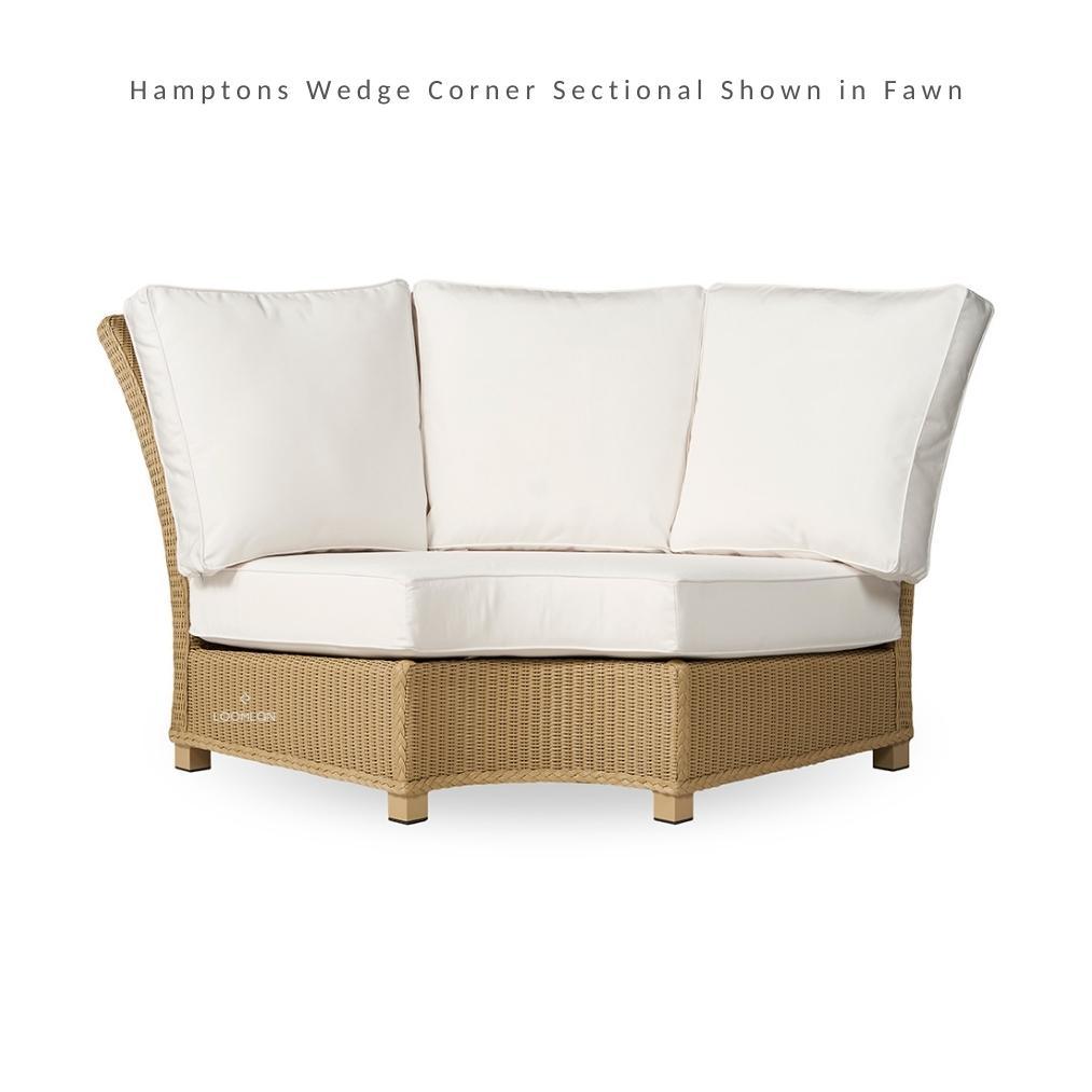 Hamptons Wedge Corner Sectional Wicker Outdoor Furniture Outdoor Modulars LOOMLAN By Lloyd Flanders