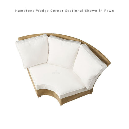 Hamptons Wedge Corner Sectional Wicker Outdoor Furniture Outdoor Modulars LOOMLAN By Lloyd Flanders