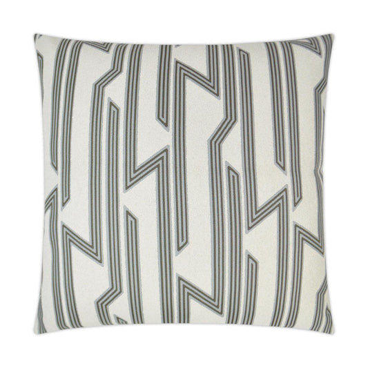 Hemingway Alabaster Geometric White Large Throw Pillow With Insert Throw Pillows LOOMLAN By D.V. Kap