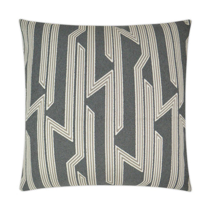 Hemingway Iron Geometric Grey Large Throw Pillow With Insert Throw Pillows LOOMLAN By D.V. Kap