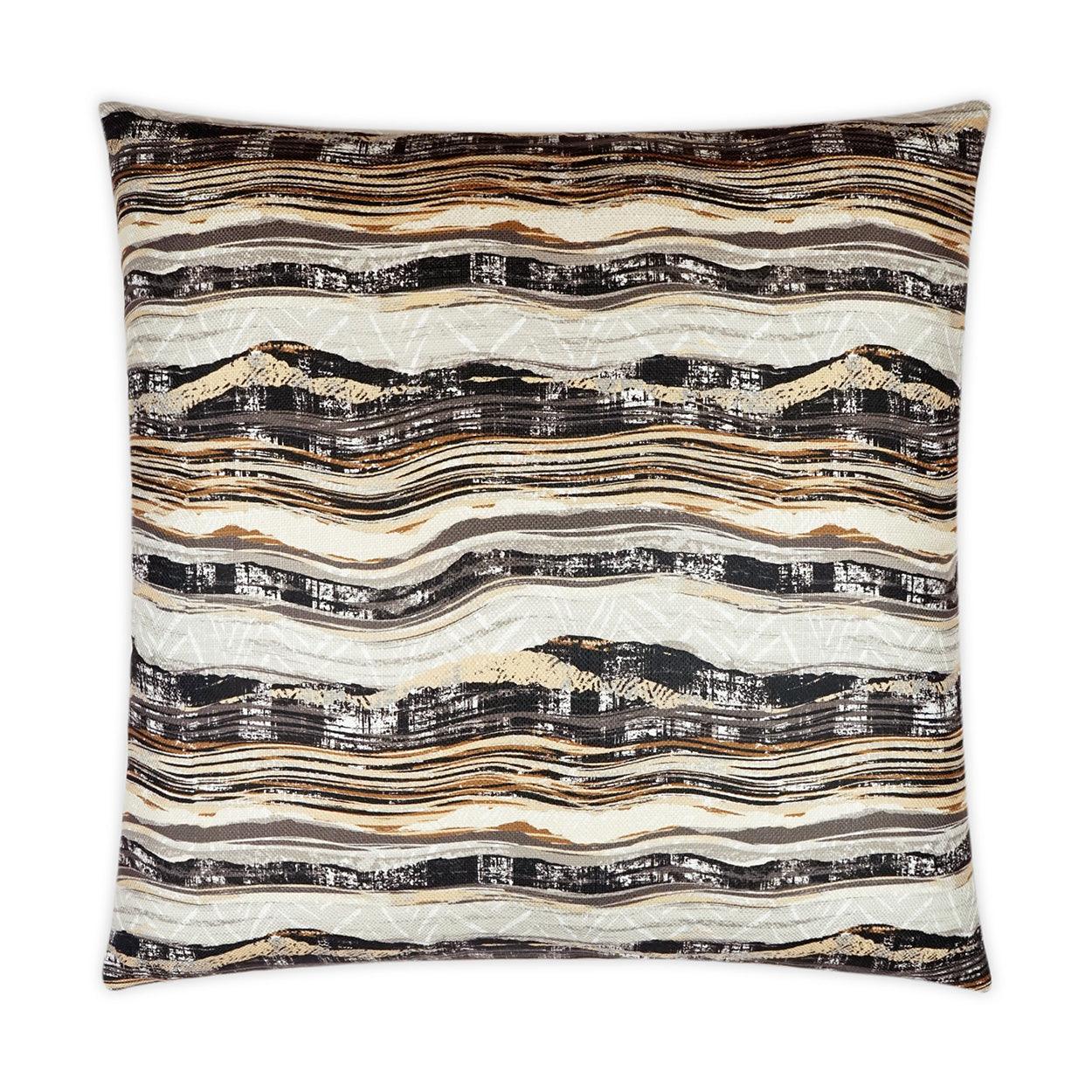 Highway Blackstone Brown Black Large Throw Pillow With Insert Throw Pillows LOOMLAN By D.V. Kap