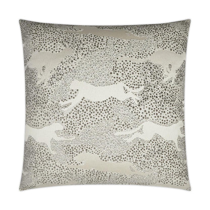 Jaglion Smoke Novelty Glam Silver Large Throw Pillow With Insert Throw Pillows LOOMLAN By D.V. Kap