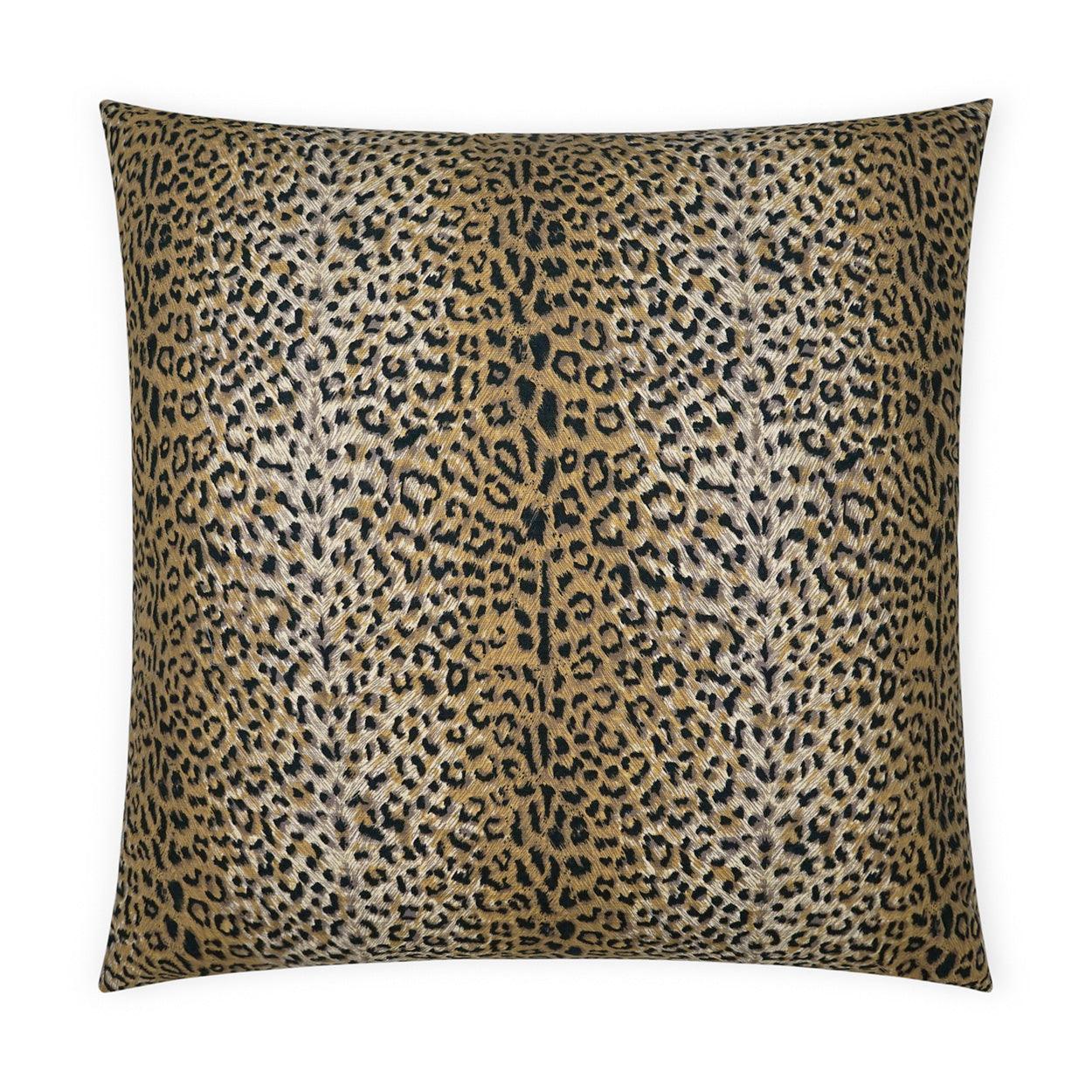 Jaguar Animal Tan Taupe Large Throw Pillow With Insert Throw Pillows LOOMLAN By D.V. Kap