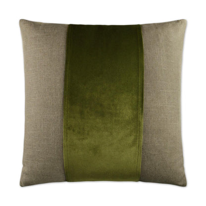 Jefferson Aloe Band / Ribbon Green Large Throw Pillow With Insert Throw Pillows LOOMLAN By D.V. Kap