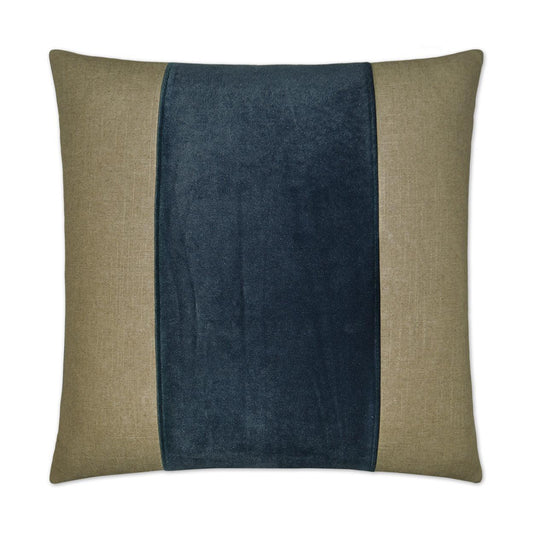 Jefferson Azure Band / Ribbon Blue Large Throw Pillow With Insert Throw Pillows LOOMLAN By D.V. Kap