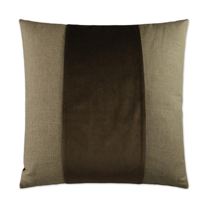 Jefferson Espresso Band Brown Large Throw Pillow With Insert Throw Pillows LOOMLAN By D.V. Kap