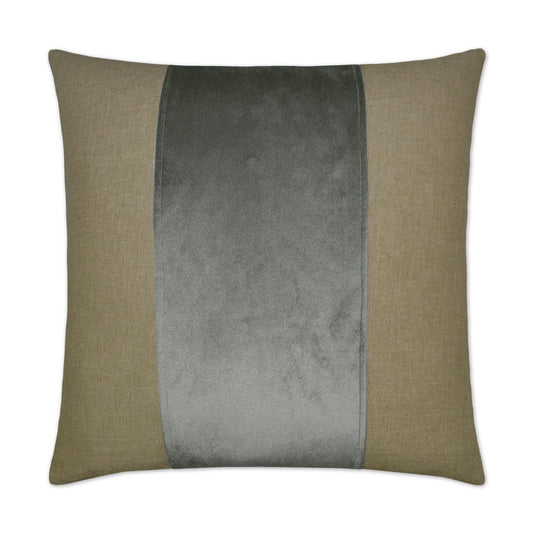 Jefferson Graphite Band / Ribbon Grey Large Throw Pillow With Insert Throw Pillows LOOMLAN By D.V. Kap