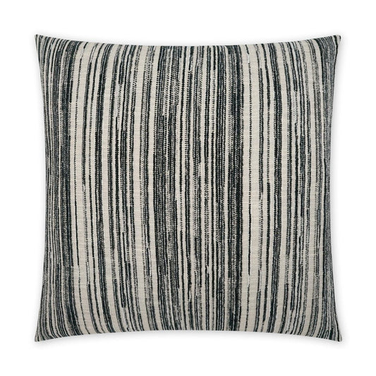 Julep Pepper Stripes Black Large Throw Pillow With Insert Throw Pillows LOOMLAN By D.V. Kap