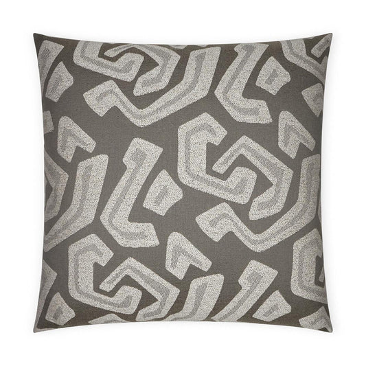 Jumanji Modern Abstract Grey Large Throw Pillow With Insert Throw Pillows LOOMLAN By D.V. Kap