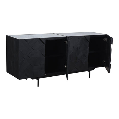 Kattan Marble Top and Wood Frame Sideboard Sideboards LOOMLAN By Moe's Home