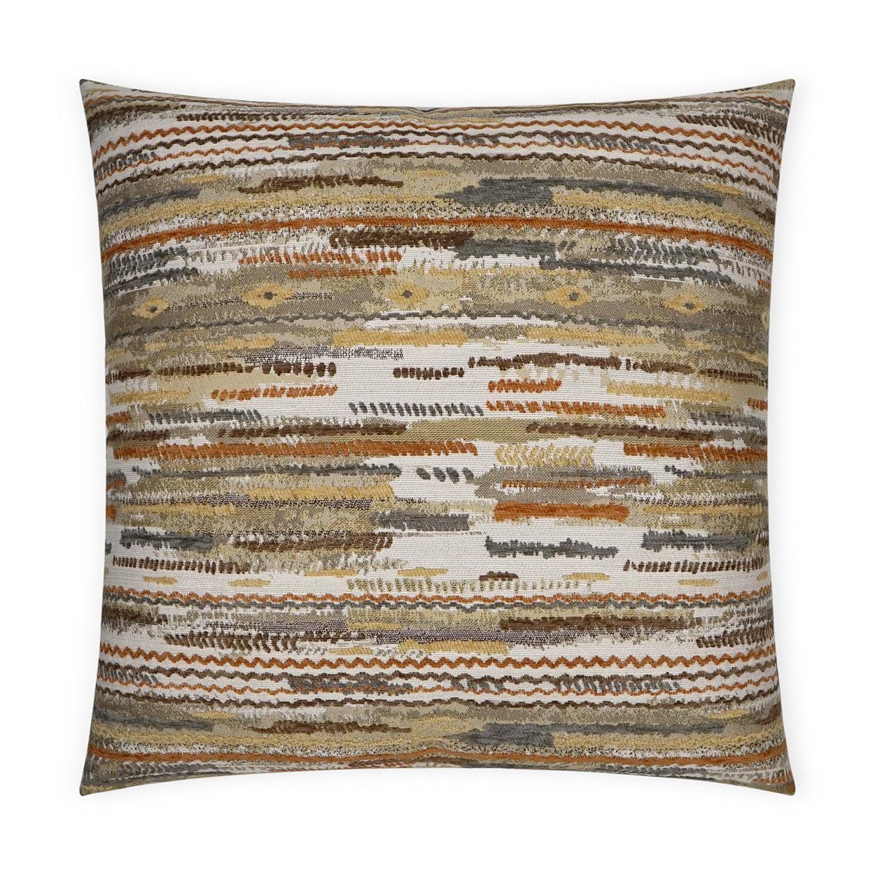 Kenmar Sedona Copper Yellow Large Throw Pillow With Insert Throw Pillows LOOMLAN By D.V. Kap