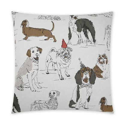 Kennel Club Animal Ivory Large Throw Pillow With Insert Throw Pillows LOOMLAN By D.V. Kap