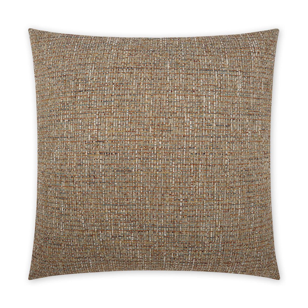 Kensington Textured Solid Tan Taupe Large Throw Pillow With Insert Throw Pillows LOOMLAN By D.V. Kap