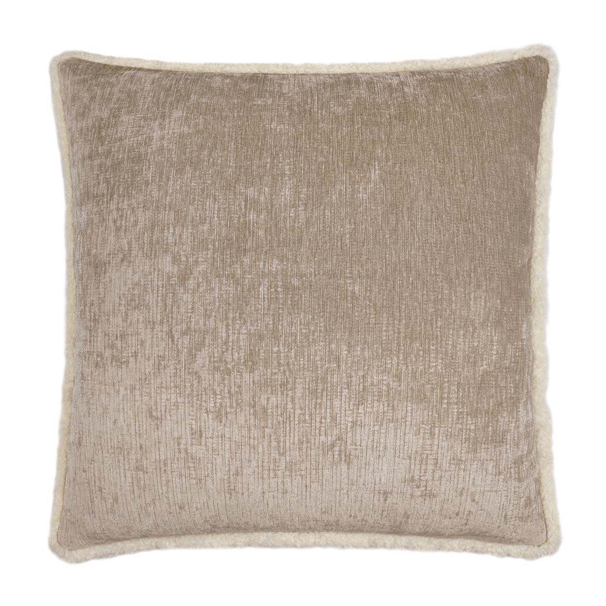 Kinney Putty Solid Tan Taupe Large Throw Pillow With Insert Throw Pillows LOOMLAN By D.V. Kap