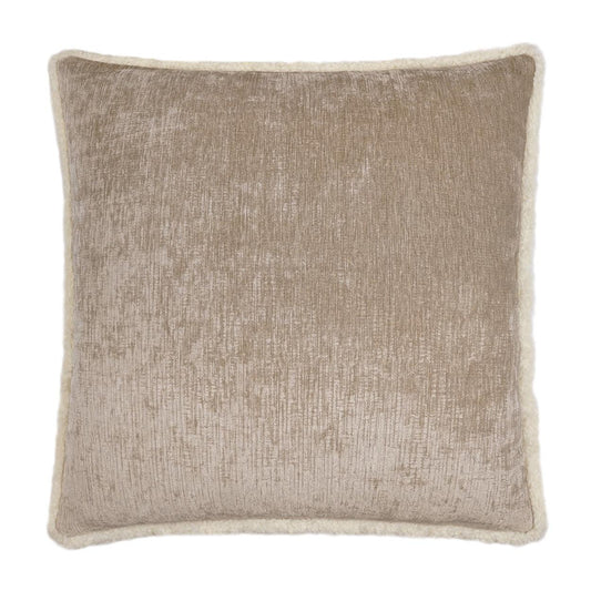 Kinney Putty Solid Tan Taupe Large Throw Pillow With Insert Throw Pillows LOOMLAN By D.V. Kap