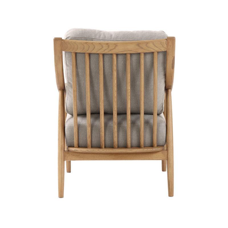 Kinsley Club Chair - Light Linen Cushions / Natural Frame Club Chairs LOOMLAN By LHImports