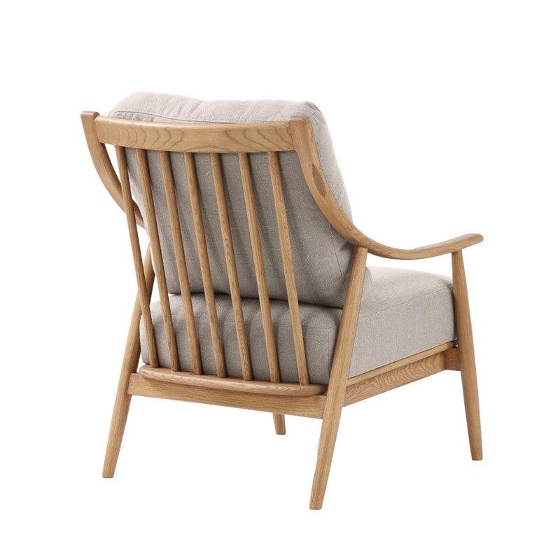 Kinsley Club Chair - Light Linen Cushions / Natural Frame Club Chairs LOOMLAN By LHImports