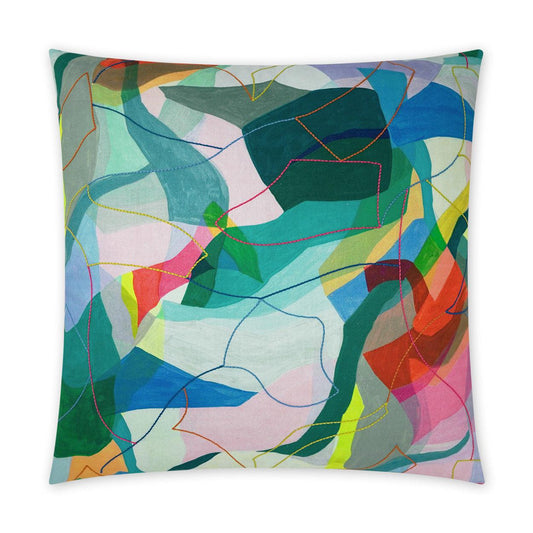 D.V. Kap Koones Abstract Green Large Throw Pillow Insert