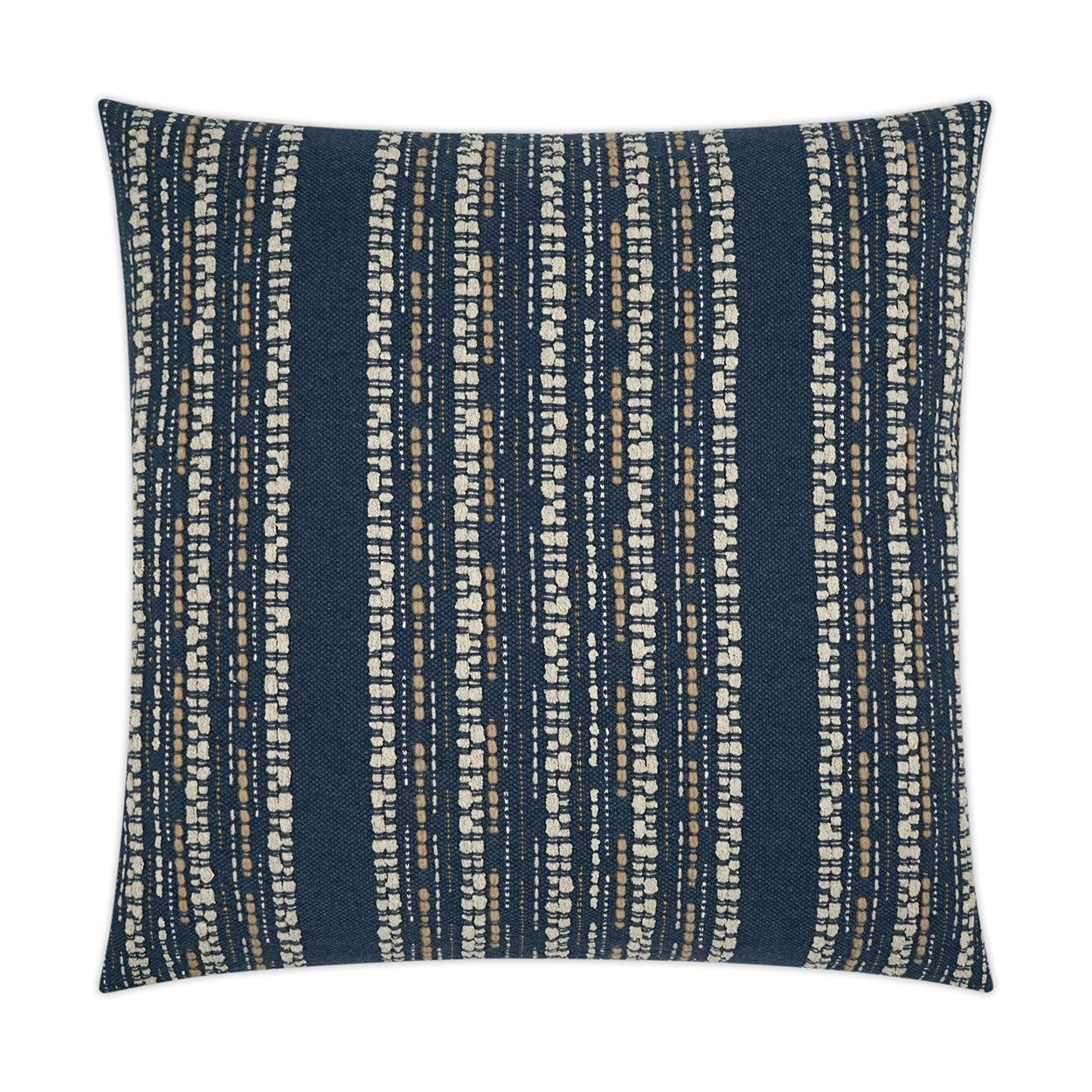 Kyra Navy Global Navy Large Throw Pillow With Insert Throw Pillows LOOMLAN By D.V. Kap