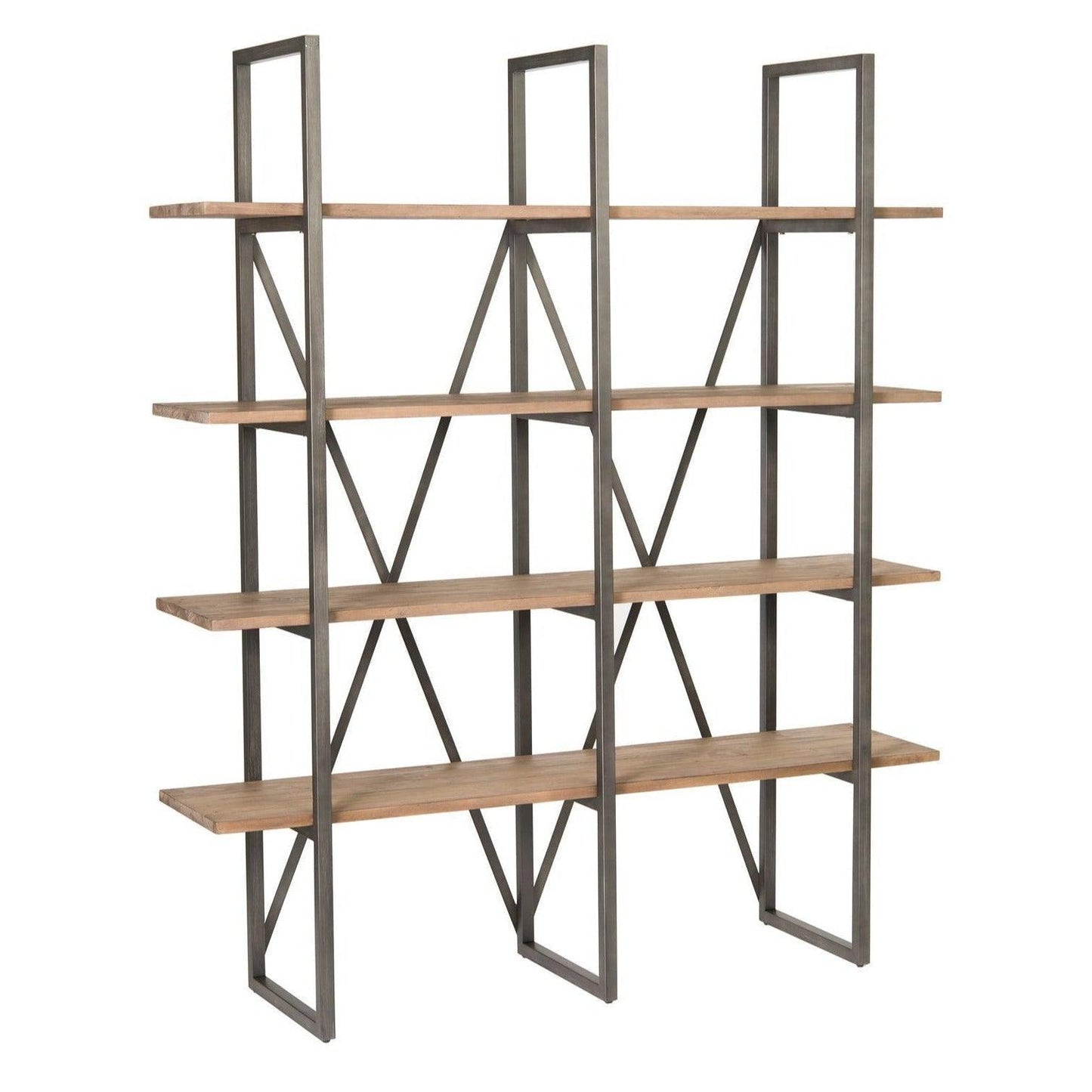 LH Home Large Cain Rack Etagere Wood Shelves Wood Tall & Wide