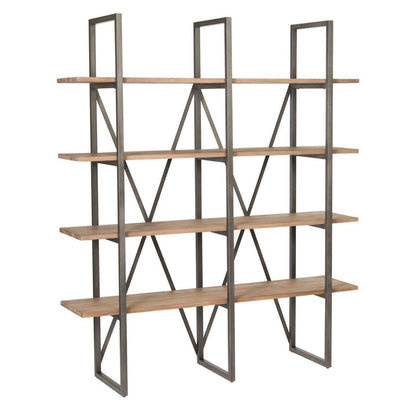 LH Home Large Cain Rack Etagere Wood Shelves Wood Tall & Wide
