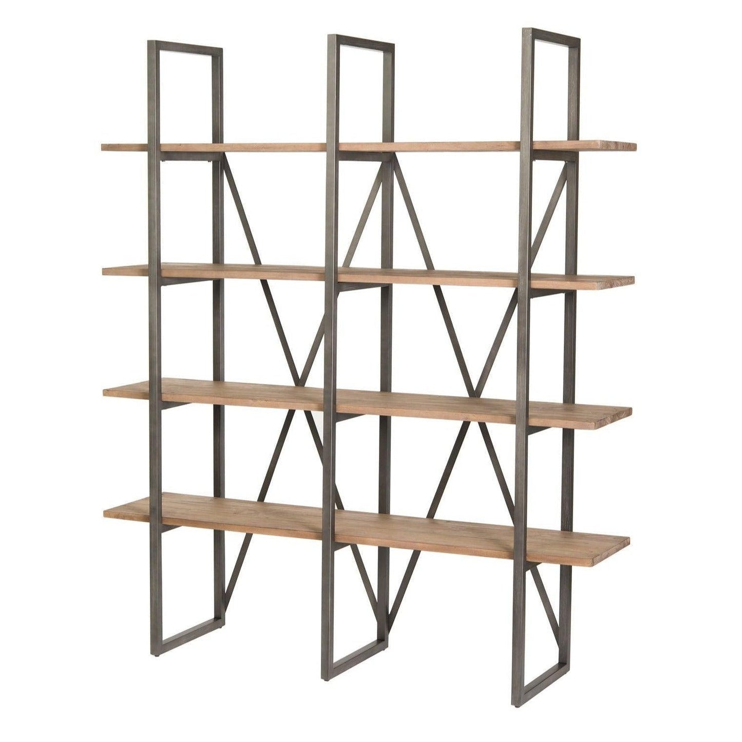 LH Home Large Cain Rack Etagere Wood Shelves Wood Tall & Wide