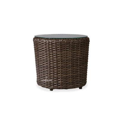 Lloyd Flanders Largo Round End Table All Weather Wicker Furniture