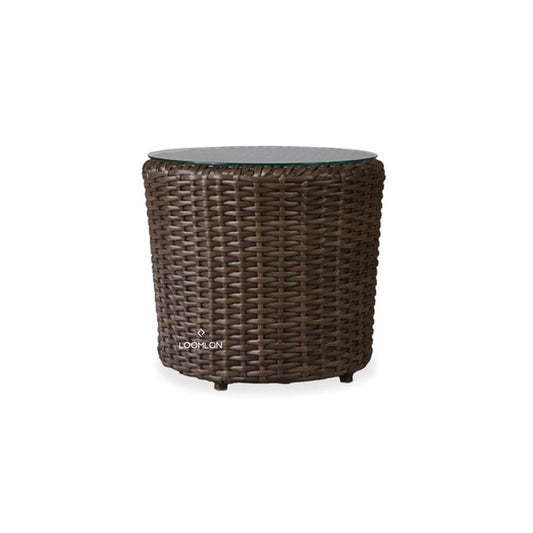 Lloyd Flanders Largo Round End Table All Weather Wicker Furniture